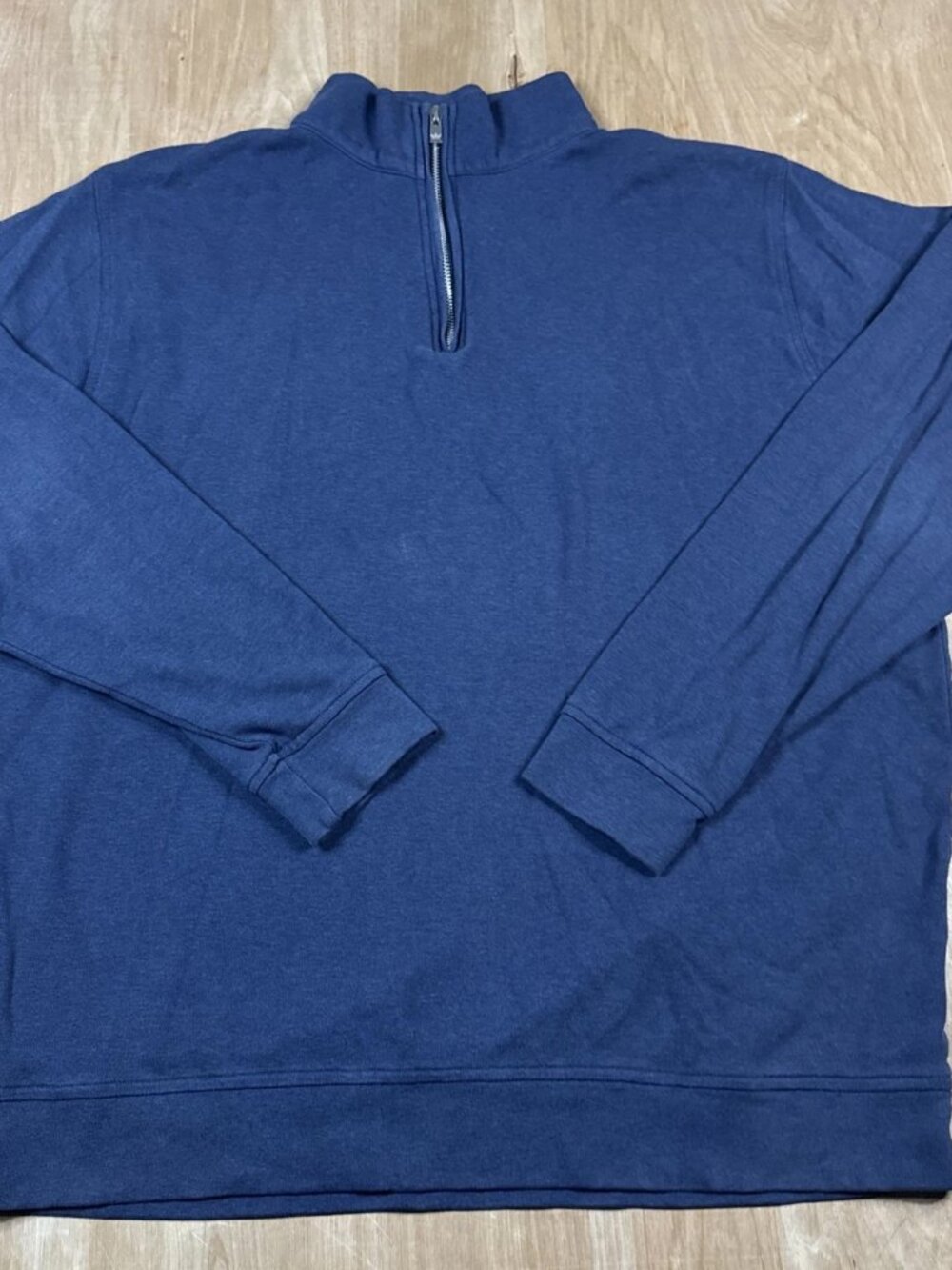 Peter Millar Mens Blue 1/4 Zip  Long Sleeve Stretch Pullover Golf Top XL